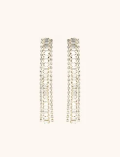 Strass Oorbellen Abia Square Waterfall Crystal
