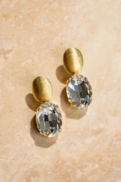 Strass Oorbellen Amelie Ovaal Crystal