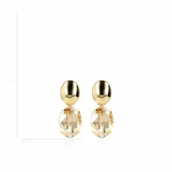 Strass Oorbellen Amelie Ovaal Golden Shadow