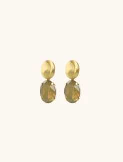 Strass Oorbellen Amelie Ovaal Sand