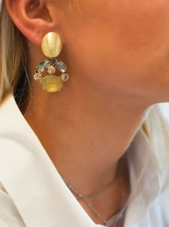 Strass Oorbellen Claire Sand