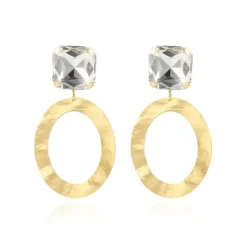 Strass Oorbellen Didi Ovaal Crystal