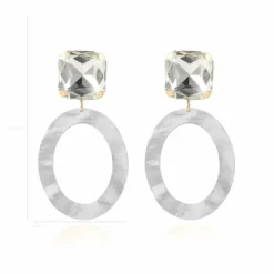 Strass Oorbellen Didi Ovaal Crystal