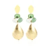 Strass Oorbellen Meike Peridot Xl