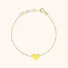 Symbool Armband Hart Emaille Geel