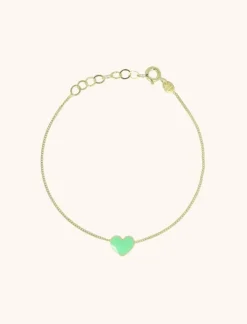Symbool Armband Hart Emaille Groen