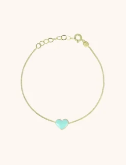 Symbool Armband Hart Emaille Turquoise