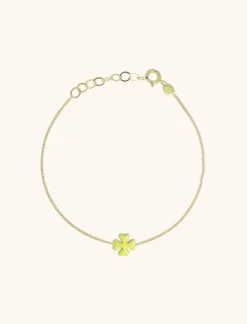 Symbool Armband Klaver Geel