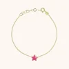 Symbool Armband Ster Emaille Fuchsia