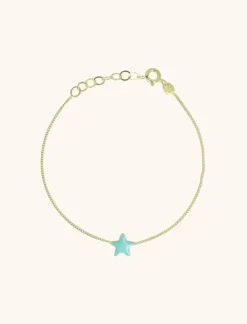 Symbool Armband Ster Emaille Turquoise
