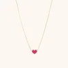 Symbool Ketting Hart Fuchsia