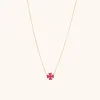 Symbool Ketting Klaver Fuchsia