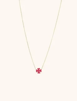 Symbool Ketting Klaver Fuchsia