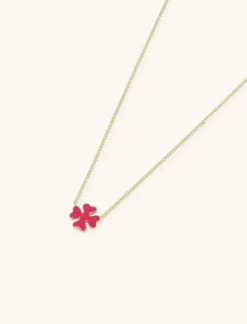 Symbool Ketting Klaver Fuchsia