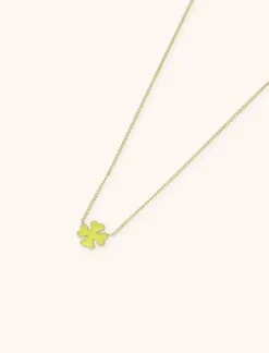 Symbool Ketting Klaver Geel