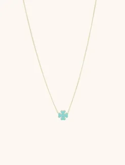 Symbool Ketting Klaver Turquoise