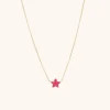 Symbool Ketting Ster Fuchsia