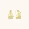 Teardrop Oorbellen Brushed Goud S