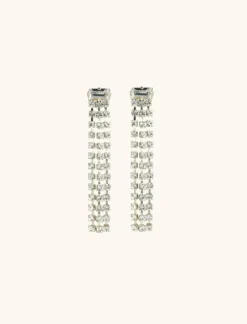 Veronique Oorbellen Baguette Waterval S Kristal
