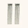 Veronique Oorbellen Baguette Waterval L Zwarte Diamant