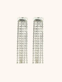 Veronique Oorbellen Baguette Waterval L Kristal