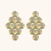 Vita Oorbellen Octagon Diamant L Zand Opaal