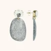 Zilveren Glitter Oorbellen Aurora Ovaal L Crystal