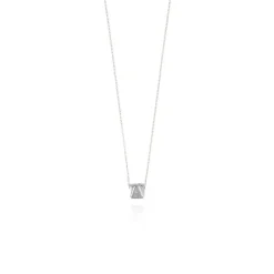 Zilveren Ketting Initial Cube