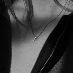 Zilveren Ketting Initial In Between