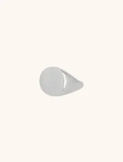 Zilveren Ring Seal Rond