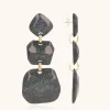 Zwarte Glitter Oorbellen Lyra Statement