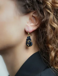Zwarte Oorbellen Amy Cone Xs