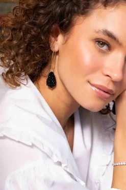 Zwarte Oorbellen Amy Glassberry Cone S