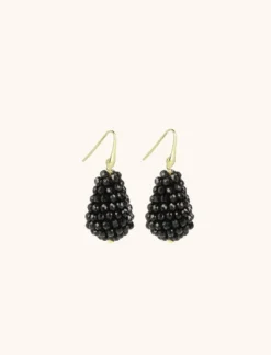 Zwarte Oorbellen Beau Glassberry Cone Xs