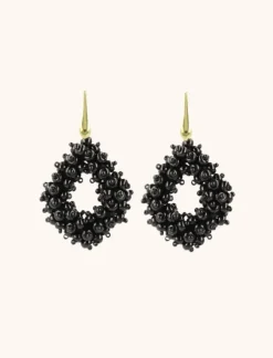 Zwarte Oorbellen Holly Double Stones Glassberry Ace M