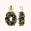 Zwarte Oorbellen Katie Double Stones Ovaal M