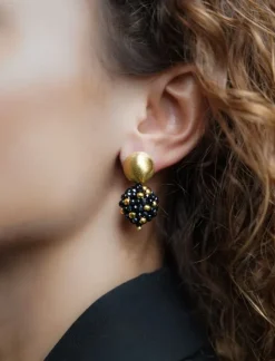 Zwarte Oorbellen Lexi Globe S