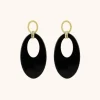 Zwarte Resin Oorbellen Teardrop S