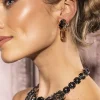 Zwarte Strass Oorbellen Elle